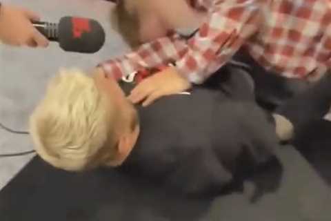 Terrifying Moment UFC Star Chokes Radio Presenter Unconscious