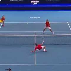Zheng Qinwen sends ‘idol’ Novak Djokovic to ground, Serb funnily reacts