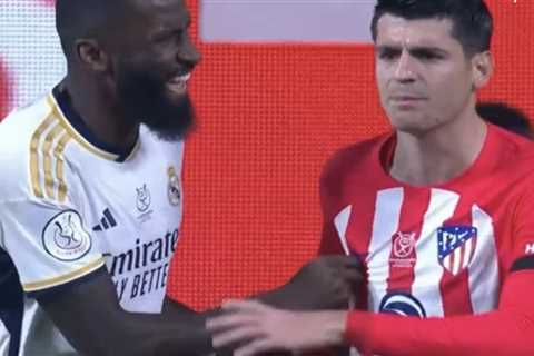 Real Madrid Star Antonio Rudiger Twists Alvaro Morata's Nipple During Madrid Derby