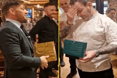 UFC legend Conor McGregor stuns Black Forge Inn head chef with new Rolex to celebrate 50th birthday