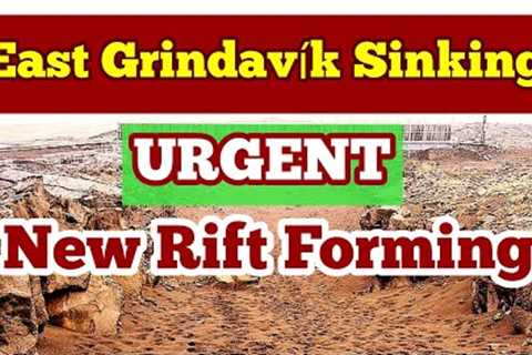 New Rift Formed: Grindavik Is Sinking, Iceland Hagafell Grindavik Volcano Fissure Eruption, Graben