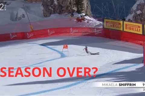 THE BEST SKIER IN THE WORLD CRASHED AT 100km/h Mikaela Shiffrin Cortina Italy 2024