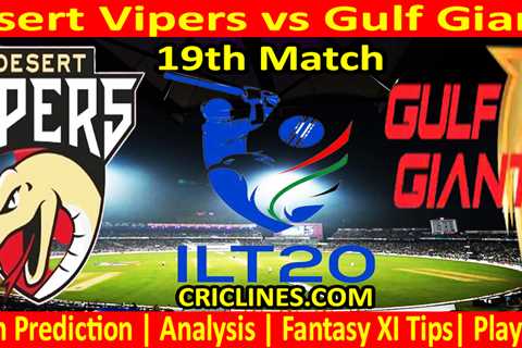 Today Match Prediction-DV vs GG-IL T20 2024-19th Match-Who Will Win