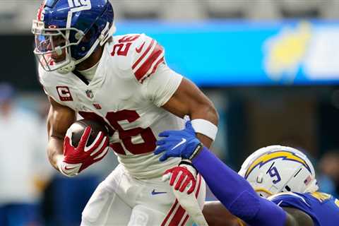 Could Jim Harbaugh target Giants RB Saquon Barkley in free agency?