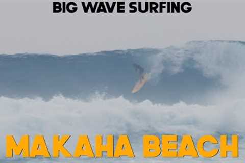 TRIPLE OVERHEAD SETS ROLL INTO MĀKAHA BEACH