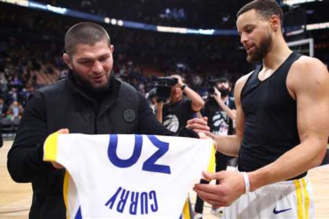 LOOK: UFC legend Khabib Nurmagomedov meets Stephen Curry and other pictures of the day in the NBA