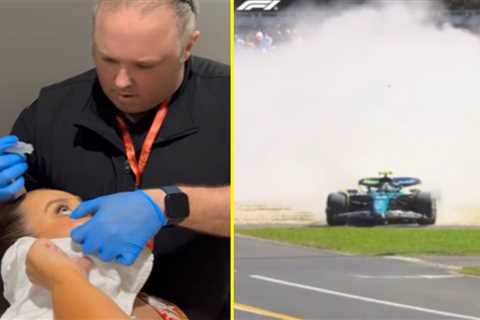 Fernando Alonso accidentally causes freak eye injury for ex-tennis star at Australian Grand Prix