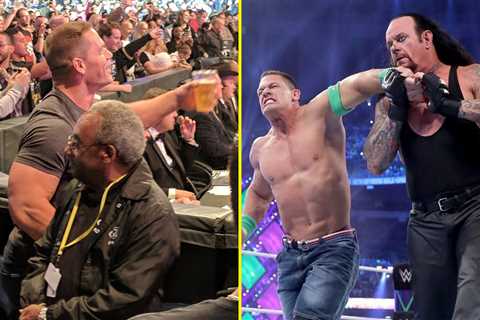 John Cena drank beers with fans at WrestleMania minutes before match with The Undertaker that left..