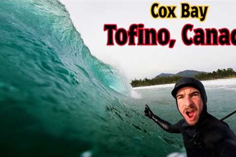 SURFING CANADA''S MOST POPULAR WAVE -  COX BAY, TOFINO (RAW POV)