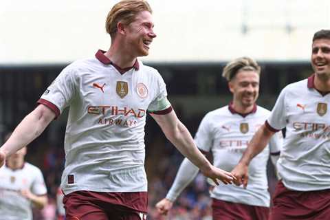 Watch: KDB warms up for Real Madrid with 2 splendid goals vs. Palace