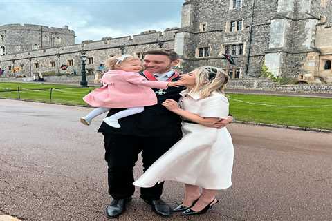 Cricket star Stuart Broad and family celebrate his CBE at Windsor Castle