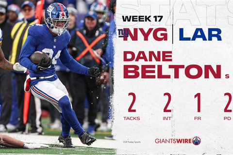 Giants vs. Rams Player of the Game: Dane Belton