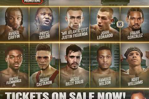 Boxing Returns Saturday Night At Tropicana Atlantic City, Tickets on Sale Now