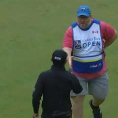 PGA Tour golfer uses little-known rule to recruit random fan after iconic caddie suffers fall