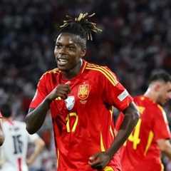 Ghana winger Inaki Williams celebrates brother Nico Williams after incredible performance for Spain ..