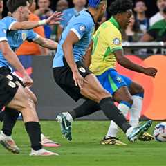 Barcelona duo involved in an on-field scuffle during Uruguay-Brazil Copa America showdown