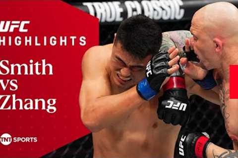 BLOODY RETIREMENT BOUT! 🩸  Anthony Smith vs Zhang Mingyang  UFC Kansas City Fight Highlights