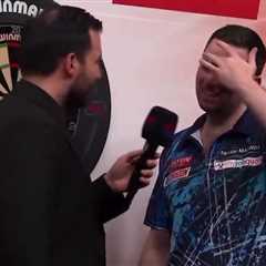 Darts Champ Luke Humphries Caught in Awkward 'No Hands' Water Sipping Moment