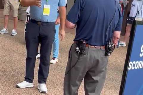 Ryder Cup legend in furious argument over golf etiquette with respected TV reporter at US Senior..