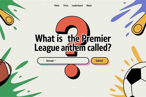 What Is the Premier League Anthem Called?