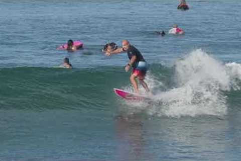 Surfing at Tracks on Oahu, Hawaii