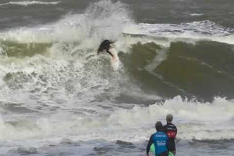 Chasing a Big Hurricane Swell in the North Sea! — Insane Conditions Surf 4K