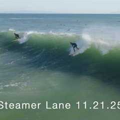 Steamer Lane 8-12 ft - raw 4k surf compilation 11.21.25