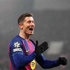 Lewandowski Near Messi Mark After UCL Goal for Barca